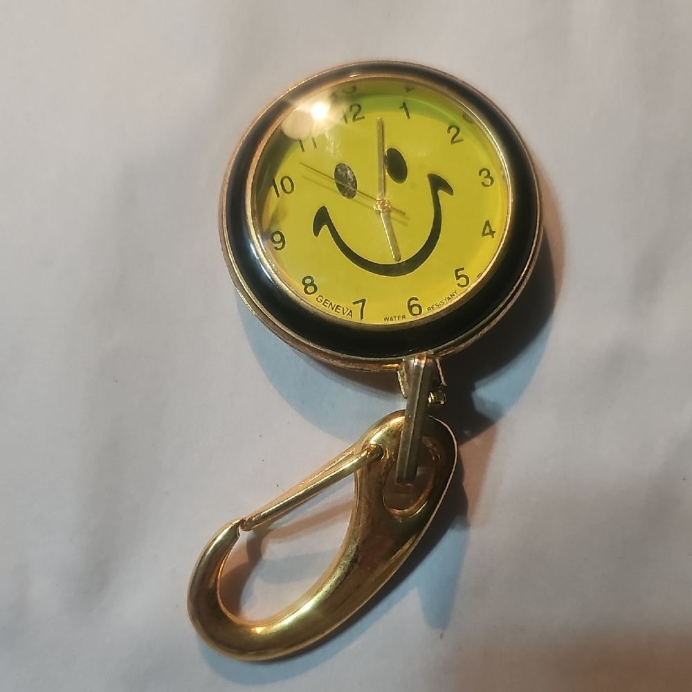 Smiley Face Clip-On Watch